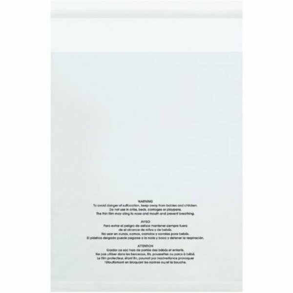 Bsc Preferred 16 x 20'' - 1.5 Mil Resealable Suffocation Warning Poly Bags, 100PK PMR162015100